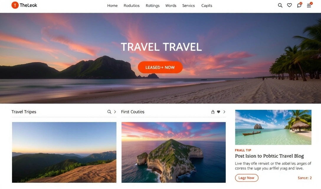 Proiect web pentru un blog de călătorii cu fotografii